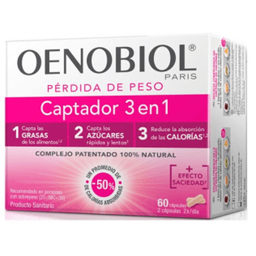 Oenobiol Captador 3 în 1 Pierdere în greutate, 60Capsule