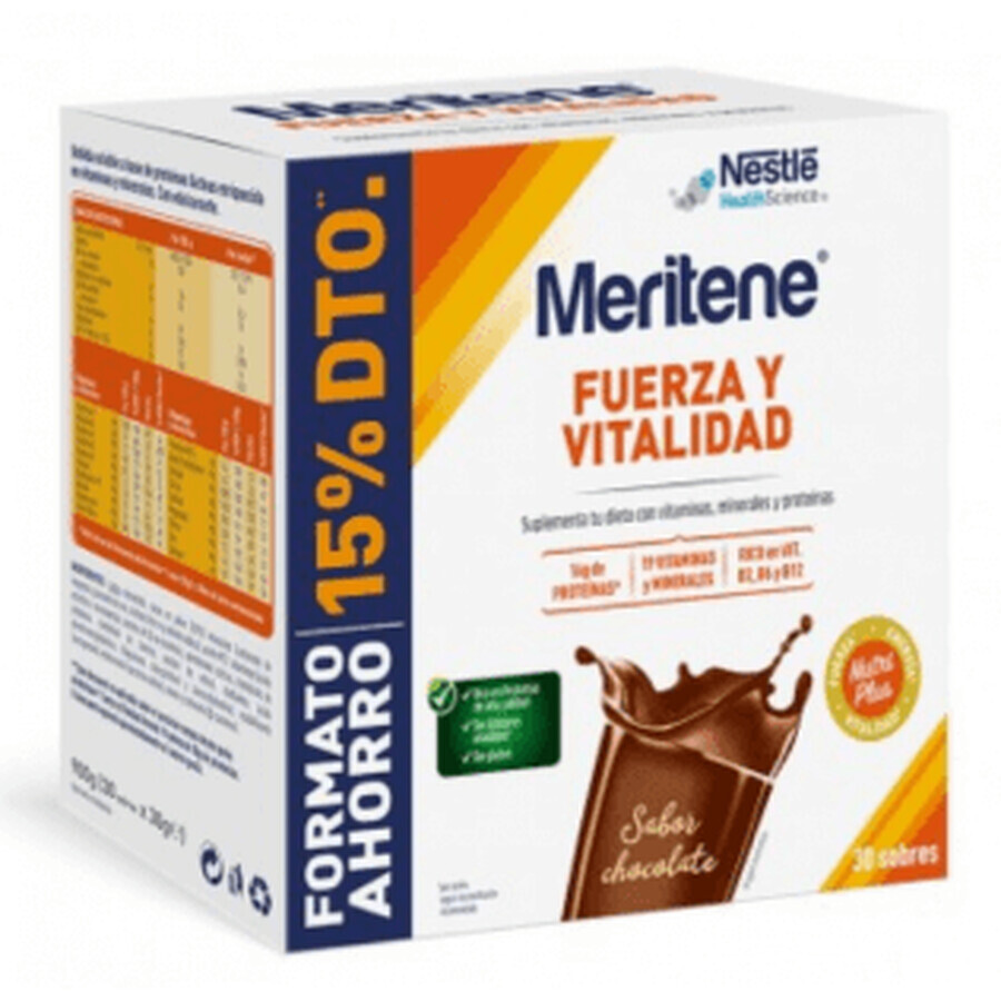 Meritene Force et Vitalité Chocolat 30 sachets