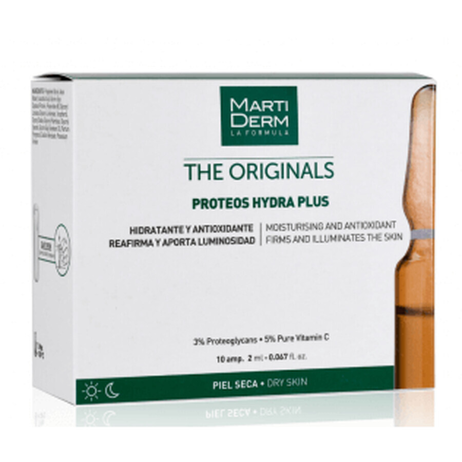 Martiderm Proteoglicani Hydra Plus Piele uscată deshidratată, 10 fiole