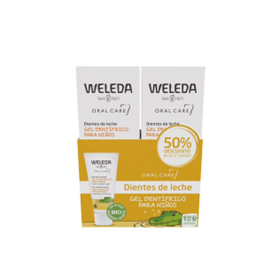 Weleda DUPLO Gel dentifricio alla calendula per bambini 2x50 ml