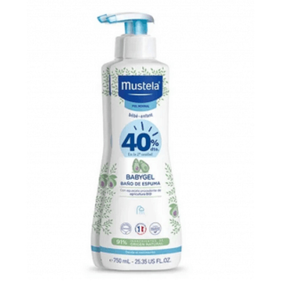 Shop Mustela DUPLO BabyGel 2X750ml Mustela DUPLO BabyGel 2X750ml