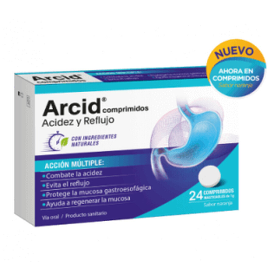 Arcid 24 chewable tablets Orange Flavor