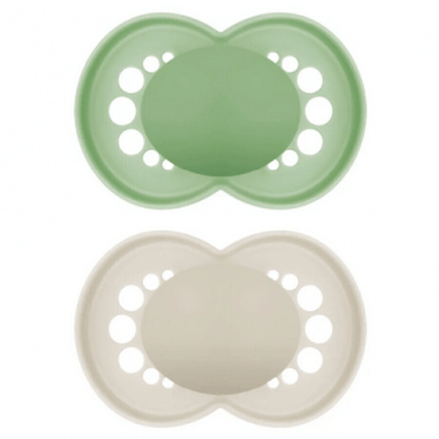 MAM suzetă originală din silicon +6M verde/neutru 2u