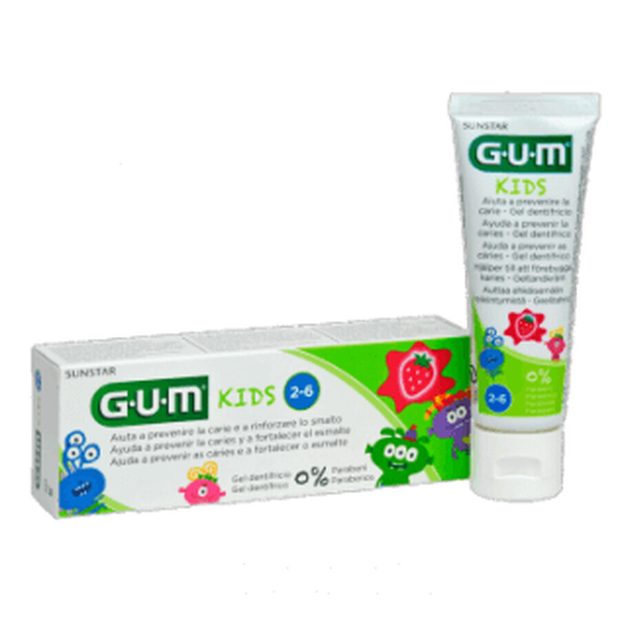 GUM Kids +3 Años Pasta Dental Fresa 50ml
