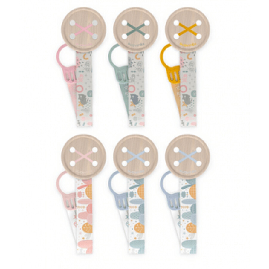 Suavinex Broche à boutons ronds avec ruban 1u