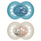 MAM Sucette originale en silicone +16M Bleu/Neutre 2u