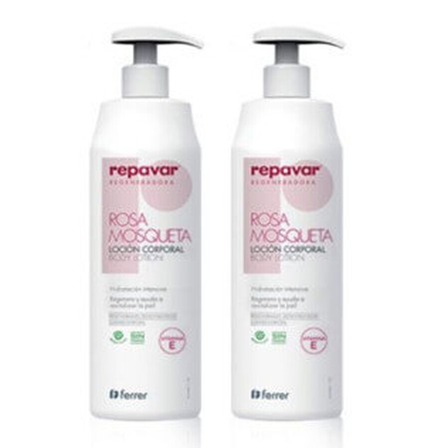 Repavar DUPLO Lozione corpo rigenerante alla rosa canina 2x500ml