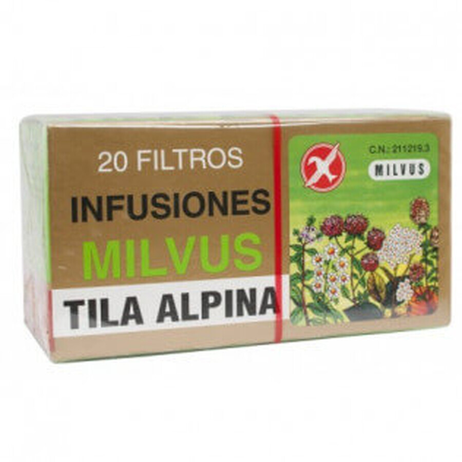 Milvus Alpine Lime Blossom with Orange Blossom Petals, 20 filters