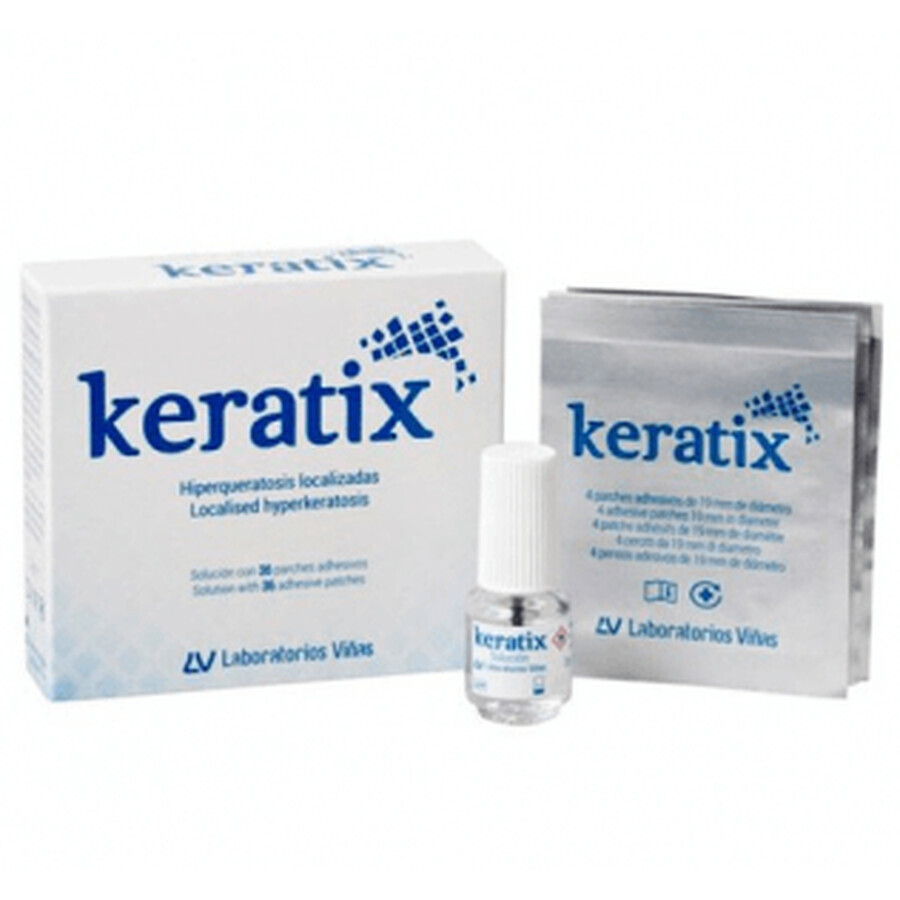 Keratix Solution pour hyperkératose localisée avec 36 patchs adhésifs