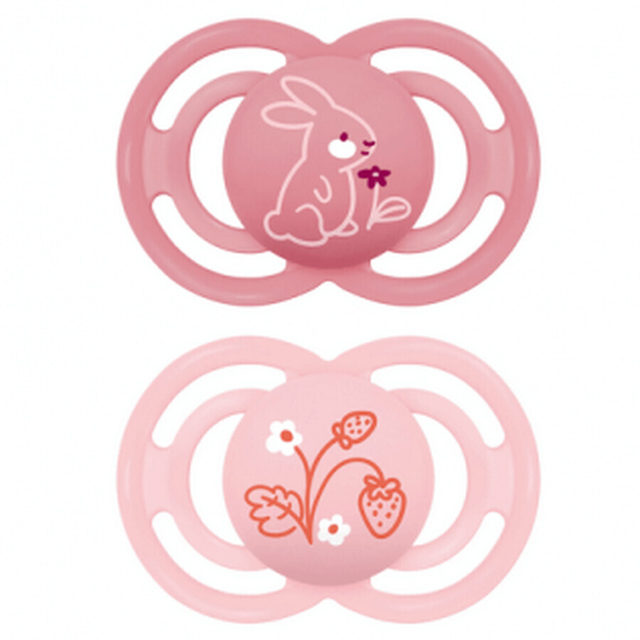 MAM Chupete Perfect Silicona +6M Rosa 2u