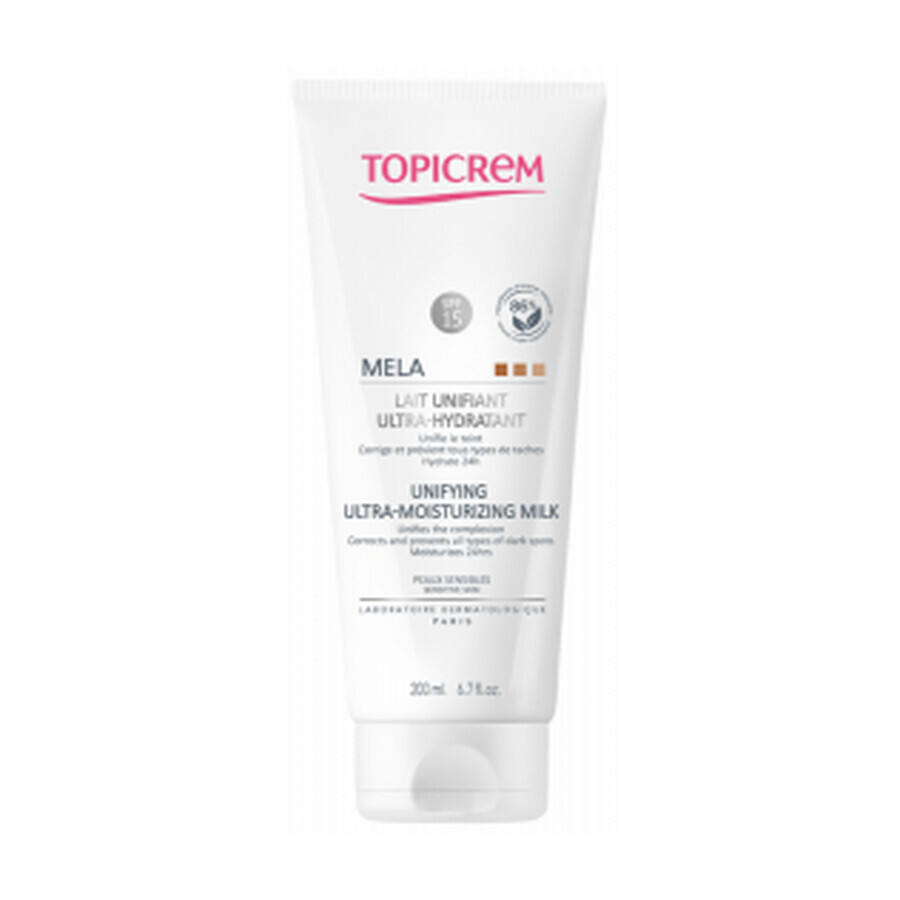 Topicrem Mela Ultra Hydraterende Unificerende Melk 200ml