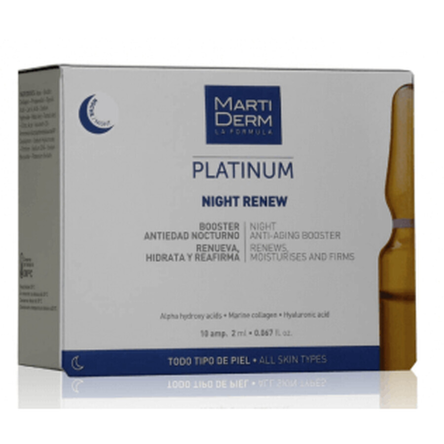 Acquista Martiderm Platinum Night Renew Fiale, 10Uds x 2ml Martiderm Platinum Night Renew Fiale, 10Uds x 2ml