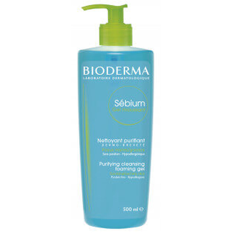 Bioderma Sebium Gel moussant nettoyant sans savon, 500ml