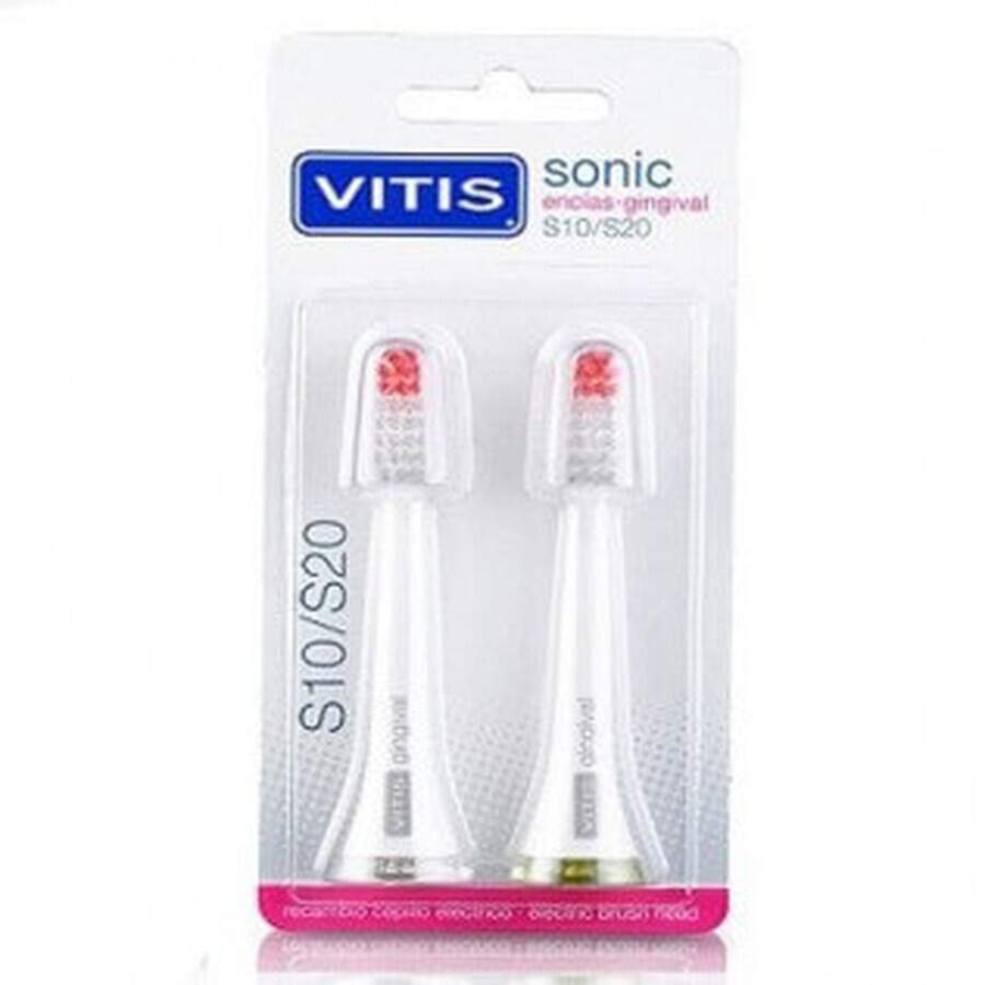 Acquista Vitis Sonic S10/S20 Testina di ricambio per spazzolino gengivale 2u Vitis Sonic S10/S20 Testina di ricambio per spazzolino gengivale 2u