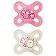 MAM Original Start Sucette en silicone 0-2M Rose/Gris 2u