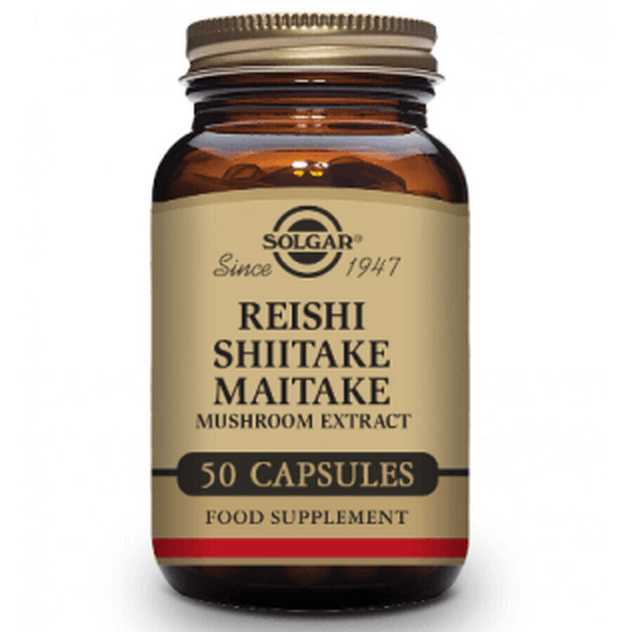 Solgar Reishi Shiitake Maitake, 50 capsulas
