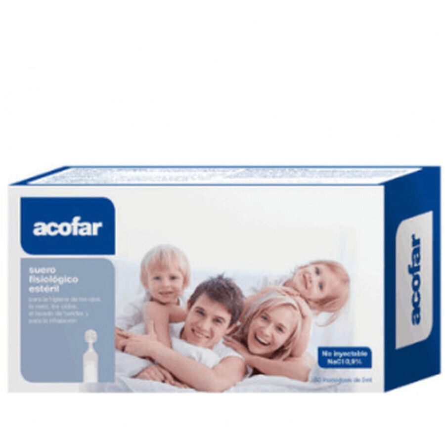Acofar Soluție salină fiziologică, 30 doze unice de 5 ml