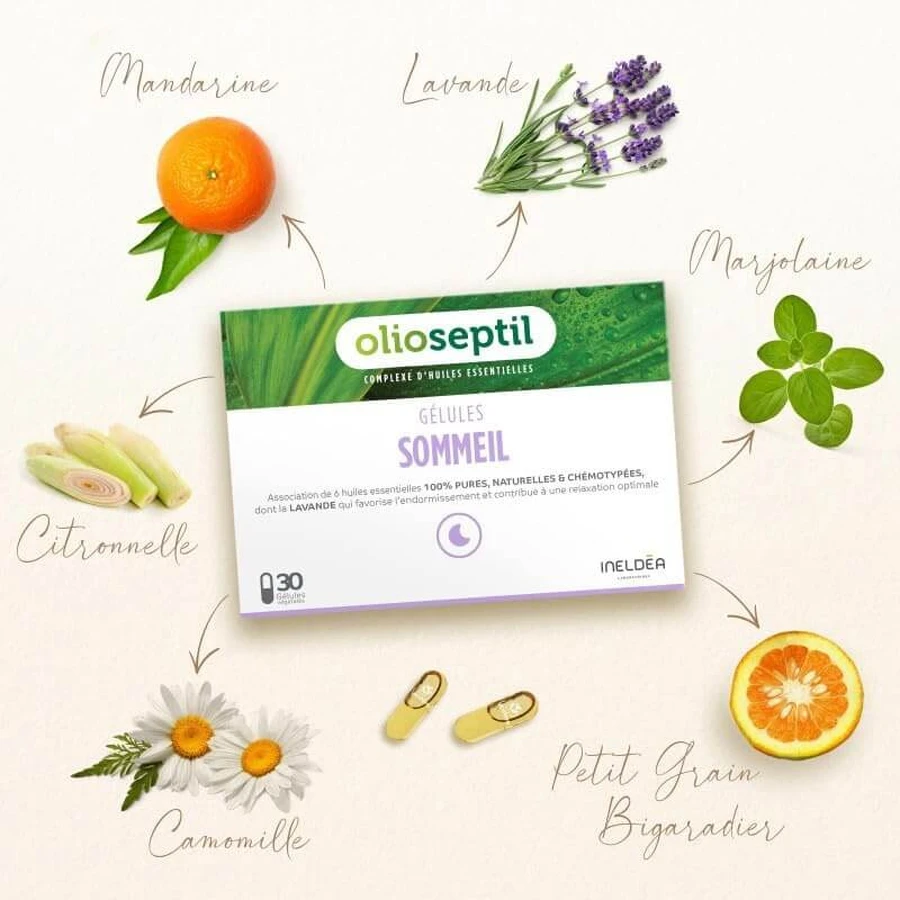 Olioseptil Sueño, 30 cápsulas, Laboratoires Ineldea