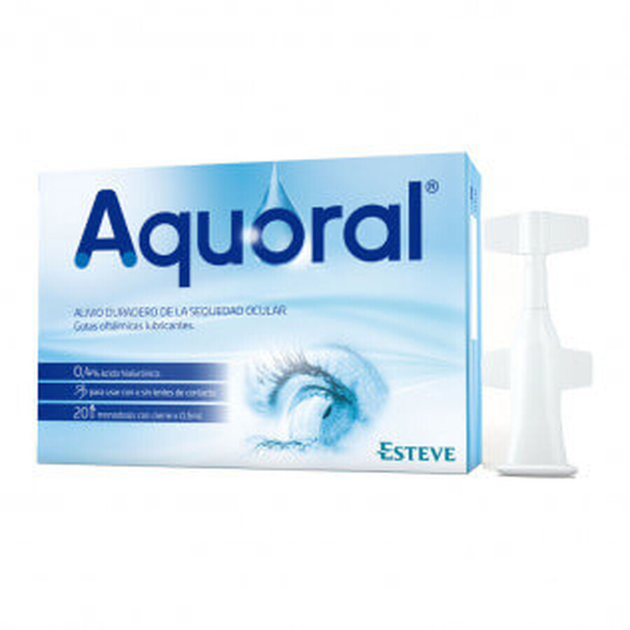 Aquoral Gotas Oftálmicas Hidratantes 0.4% 5 x 20 monodosis