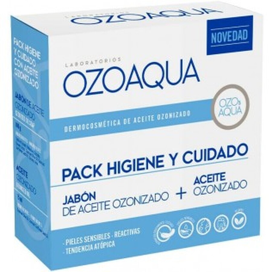 Pachet de igienă și îngrijire Ozoaqua Ulei ozonizat 15ml + săpun Ozone Oil 100g