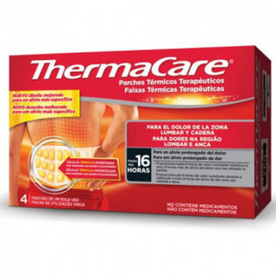 ThermaCare Therapeutic Heat Patch for Lower Back and Hip Area, 4u