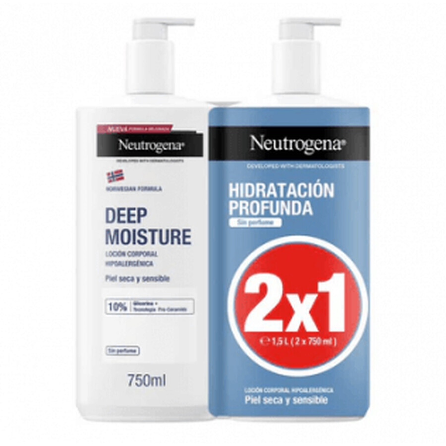 Neutrogena DUPLO Gevoelige Huid Diepe Hydraterende Lotion 2X750ml