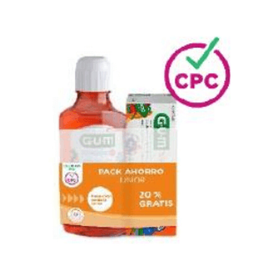 GUM PACK Junior Apă de gură cu căpșuni 300ml + pastă de dinți Tutti Fruti 50ml