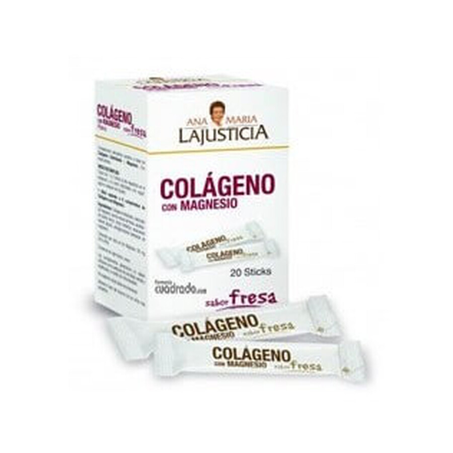 Ana Maria Lajusticia Colageno + Magnesio, 20 sticks Sabor Fresa