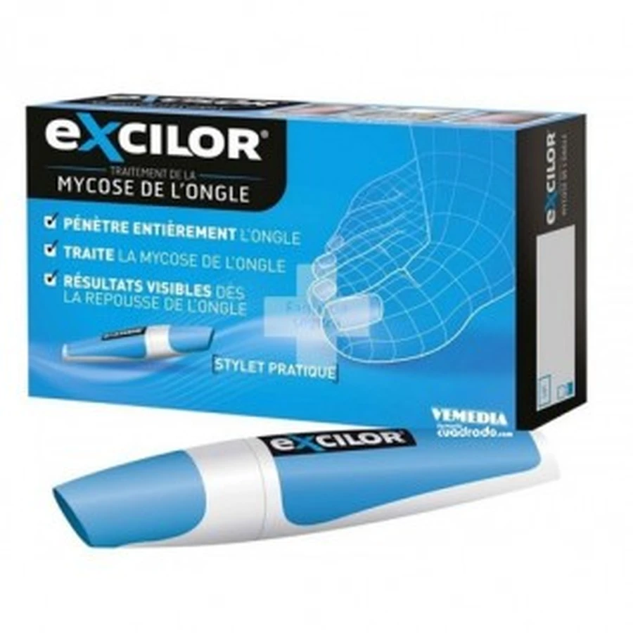 Excilor Nail Treatment Pencil for Mycosis Damaged Nails, 400 appl.