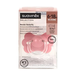 Suavinex Premium Sucette physiologique en silicone + 4-18 mois
