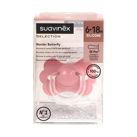 Suavinex Premium Sucette physiologique en silicone + 4-18 mois