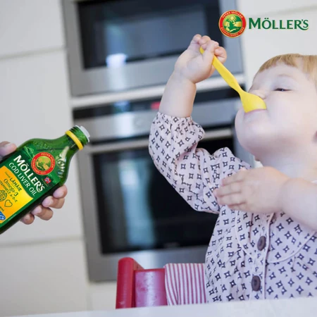 Omega 3 cod liver oil lemon, 250 ml, Moller's