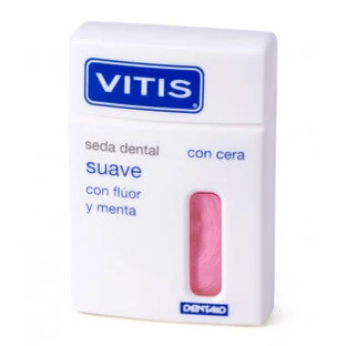 Vitis Zacht Tandfloss met Fluoride en Munt, 50 m
