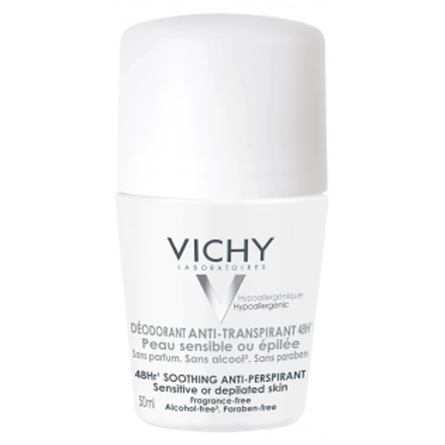 Vichy Anti-Transpirant Deodorant 48h Sensitive oder enthaarte Haut Roll-on 50 ml