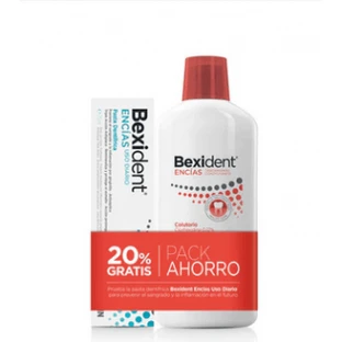 Bexident PACK Rince-bouche adjuvant gingival pour le traitement des gencives 500ml + Dentifrice 75ml