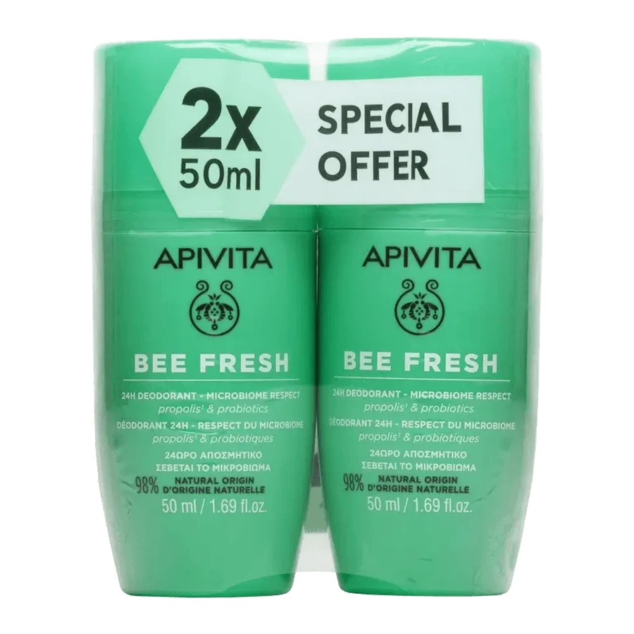 Apivita Bienenfrisches Deodorant Duplo 2x50ml