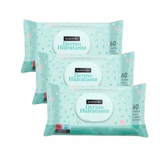 Suavinex Dermo Feuchtigkeitstücher 3 Packungen 60 Tücher Packung