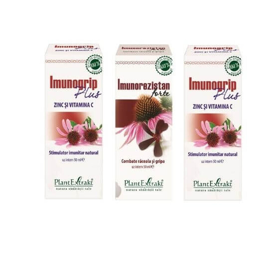Pakket 2 Imunogrip plus en Imunorezistan forte, Plant Extrakt