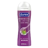 Durex Play Massage 2 en 1 Gel de Masaje y Lubricante con Aloe Vera, 200ml