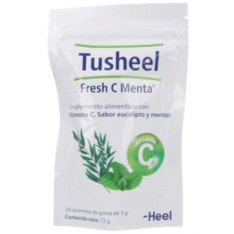 Heel Tusheel Fresh C Menta 24 caramelos de goma Eucalipto y Mentol