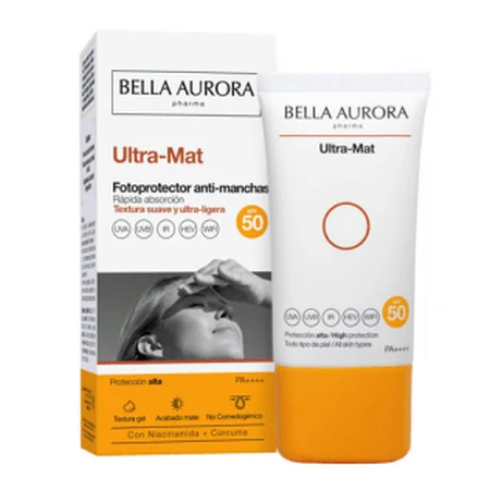Bella Aurora Solar Ultra-Mat Anti-Blemish Sonnenschutz SPF50 Kombination-ölige Haut 50ml