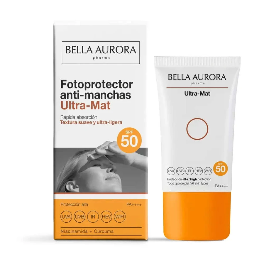 Bella Aurora Solar Ultra-Mat Anti-Blemish Sonnenschutz SPF50 Kombination-ölige Haut 50ml