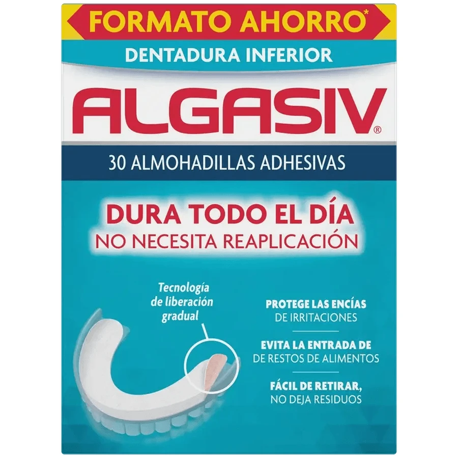 Algasiv Klebepads Unterkieferprothese, 30 Stück.