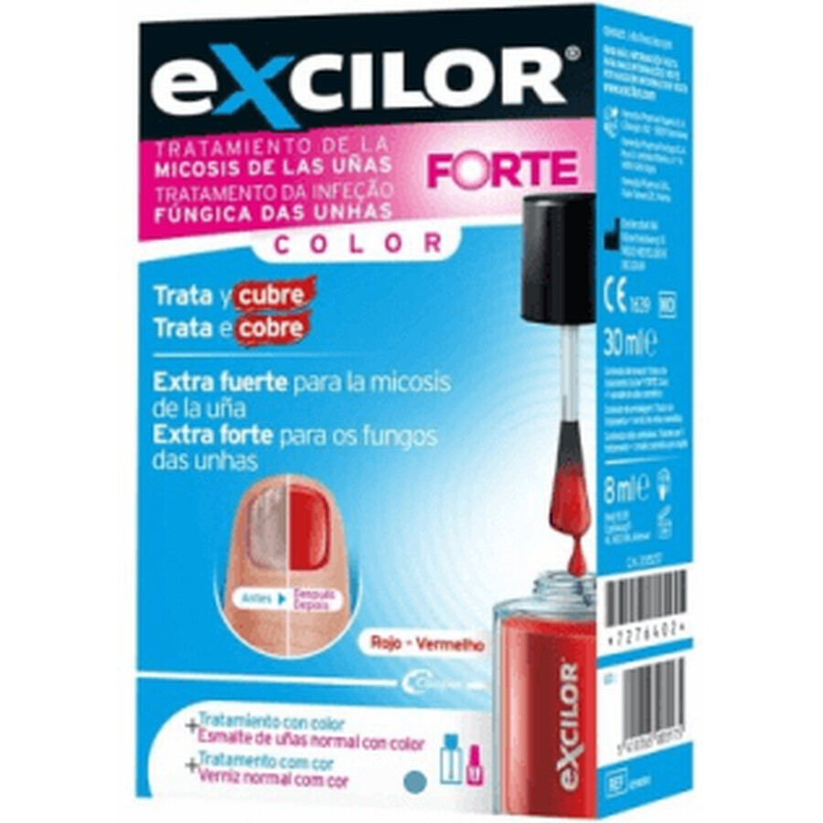 Excilor Forte + Red Cosmetic Enamel 30ml + 1 bottle of Red color 8ml