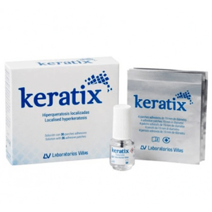 Keratix Solution pour hyperkératose localisée avec 36 patchs adhésifs
