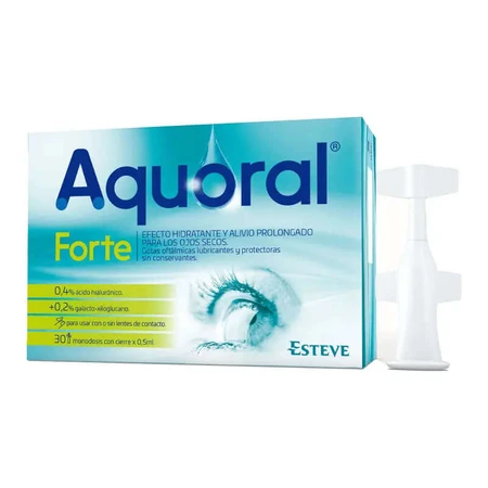 Aquoral Forte met hyaluronzuur 0,4% oogdruppels 0,5 ml 30 eenmalige dosis-eenheden