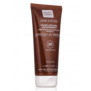 Martiderm Hair System 3GF Shampooing anti-chute à usage fréquent, 200ml