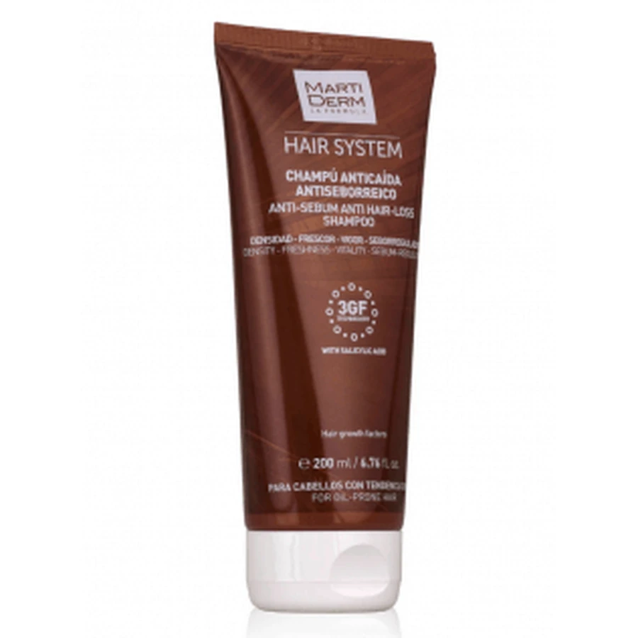 Martiderm Hair System 3GF Shampooing anti-chute à usage fréquent, 200ml