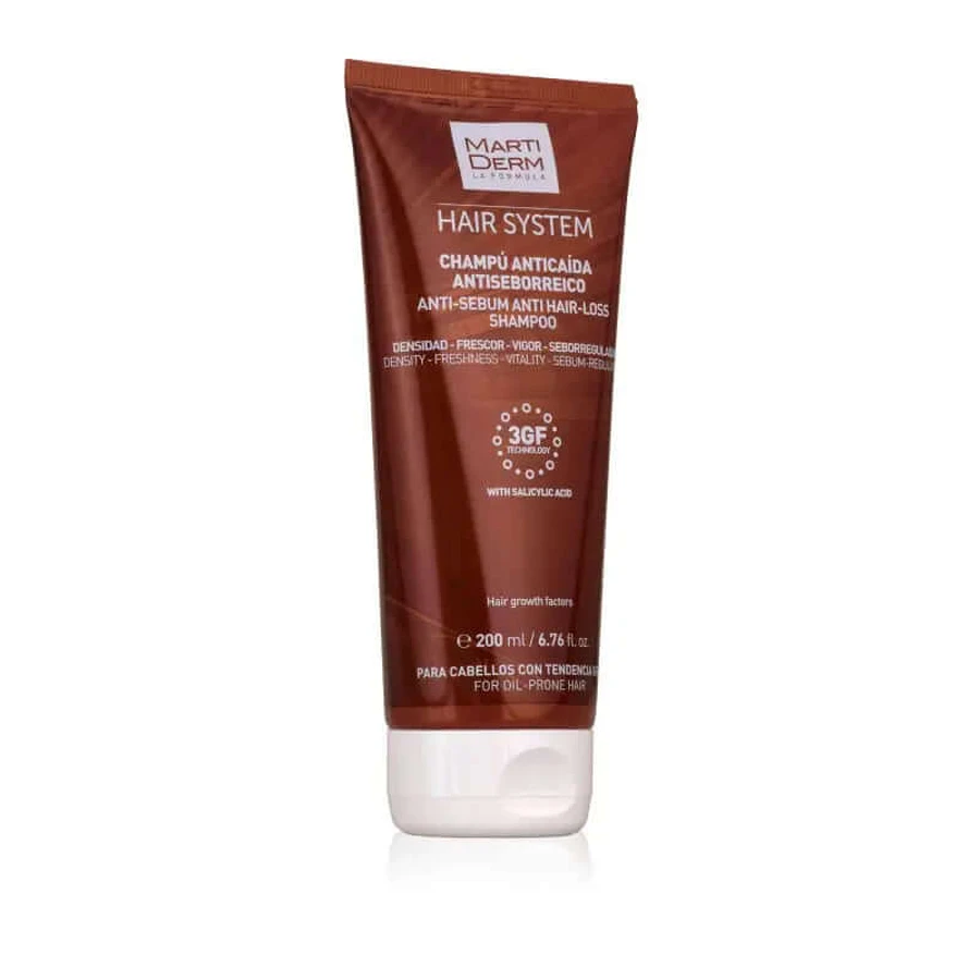 Martiderm Hair System 3GF Shampooing anti-chute à usage fréquent, 200ml