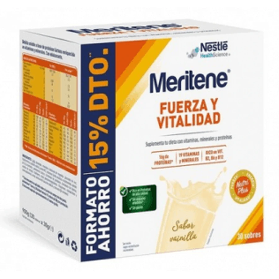 Meritene Kraft und Vitalität Vanille 30 Portionsbeutel